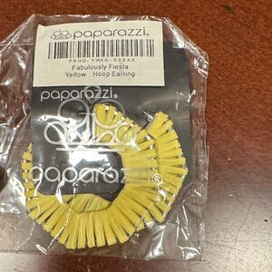 Paparazzi Fabulously Fiesta Yellow Earrings